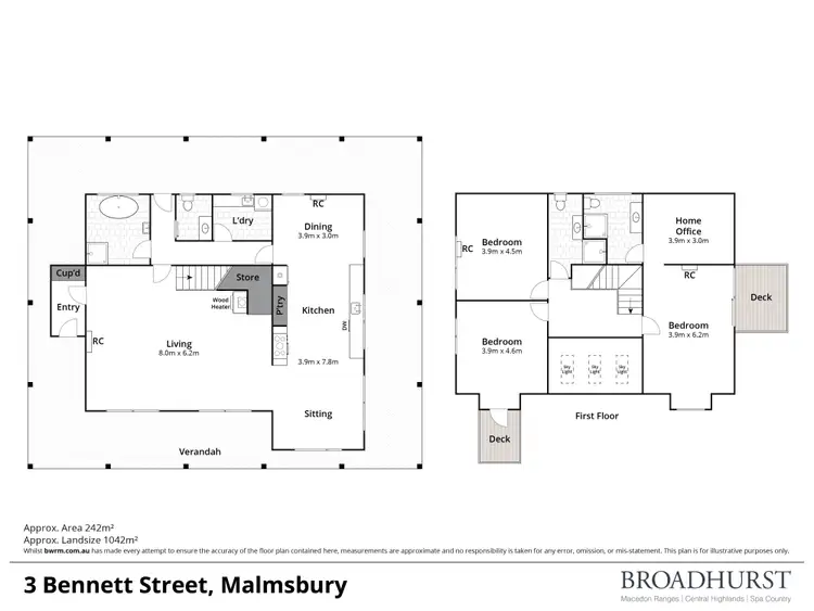 Floorplan of Homely house listing, 3 Bennett Street, Malmsbury VIC 3446