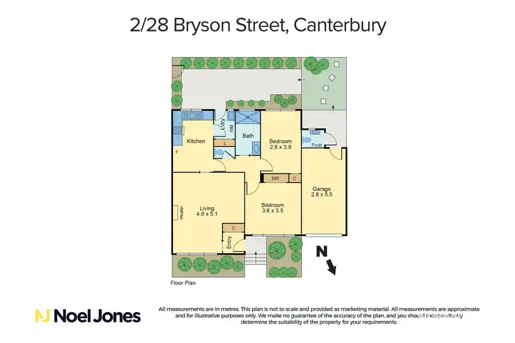 Floorplan of Homely unit listing, 2/28 Bryson Street, Canterbury VIC 3126