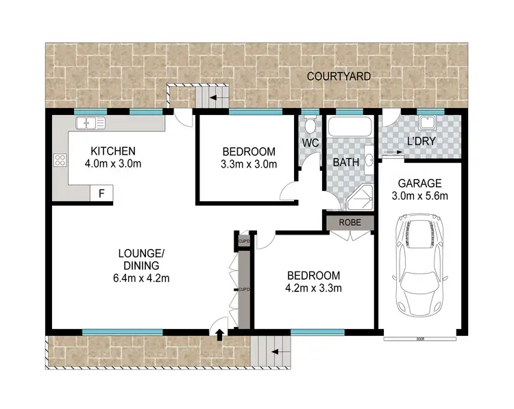Floorplan of Homely villa listing, 2/34 Lake Street, Laurieton NSW 2443