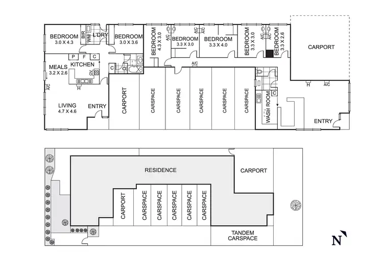 Floorplan of Homely house listing, 1 & 2/285 Nepean Highway, Edithvale VIC 3196