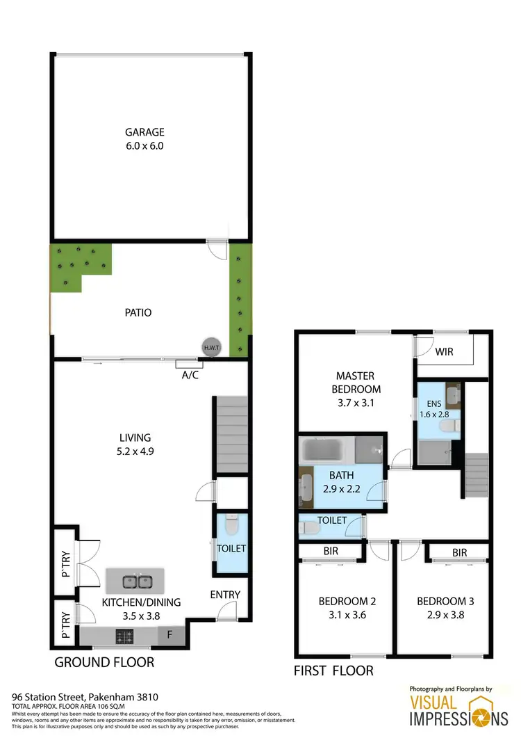 Floorplan of Homely townhouse listing, 96 Station Street, Pakenham VIC 3810
