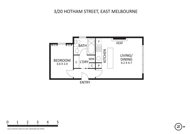 Floorplan of Homely apartment listing, 3/20 Hotham Street, East Melbourne VIC 3002