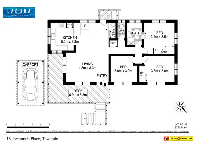 Floorplan of Homely house listing, 18 Jacaranda Place, Tewantin QLD 4565