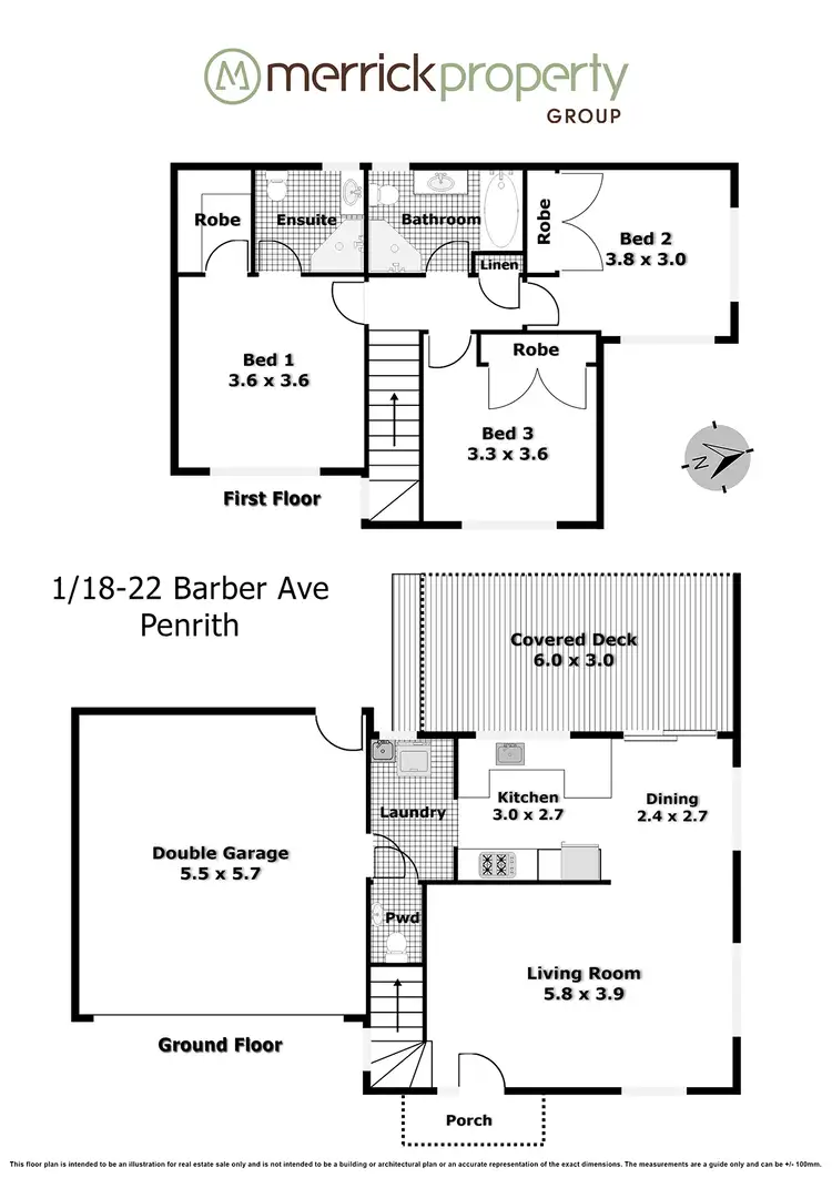 Floorplan of Homely townhouse listing, 1/18-22 Barber Avenue, Penrith NSW 2750