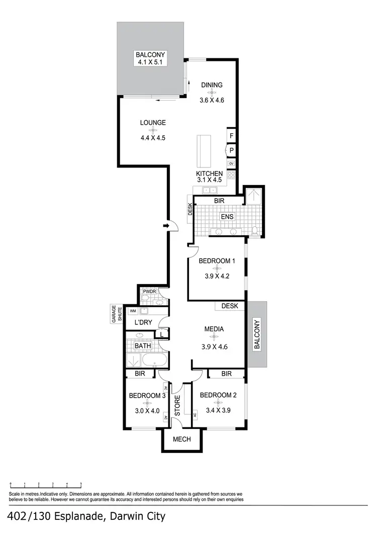 Floorplan of Homely apartment listing, 402/130 Esplanade, Darwin City NT 800