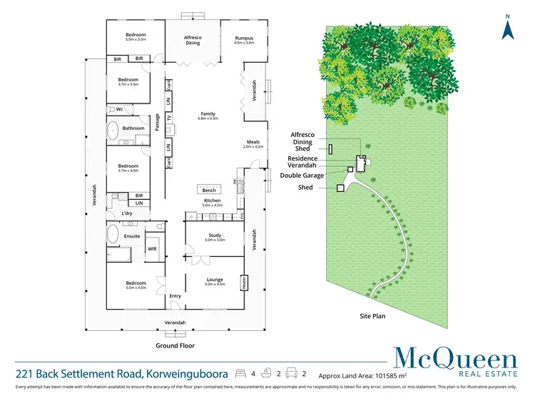 Floorplan of Homely house listing, 221 Back Settlement Road, Korweinguboora VIC 3461