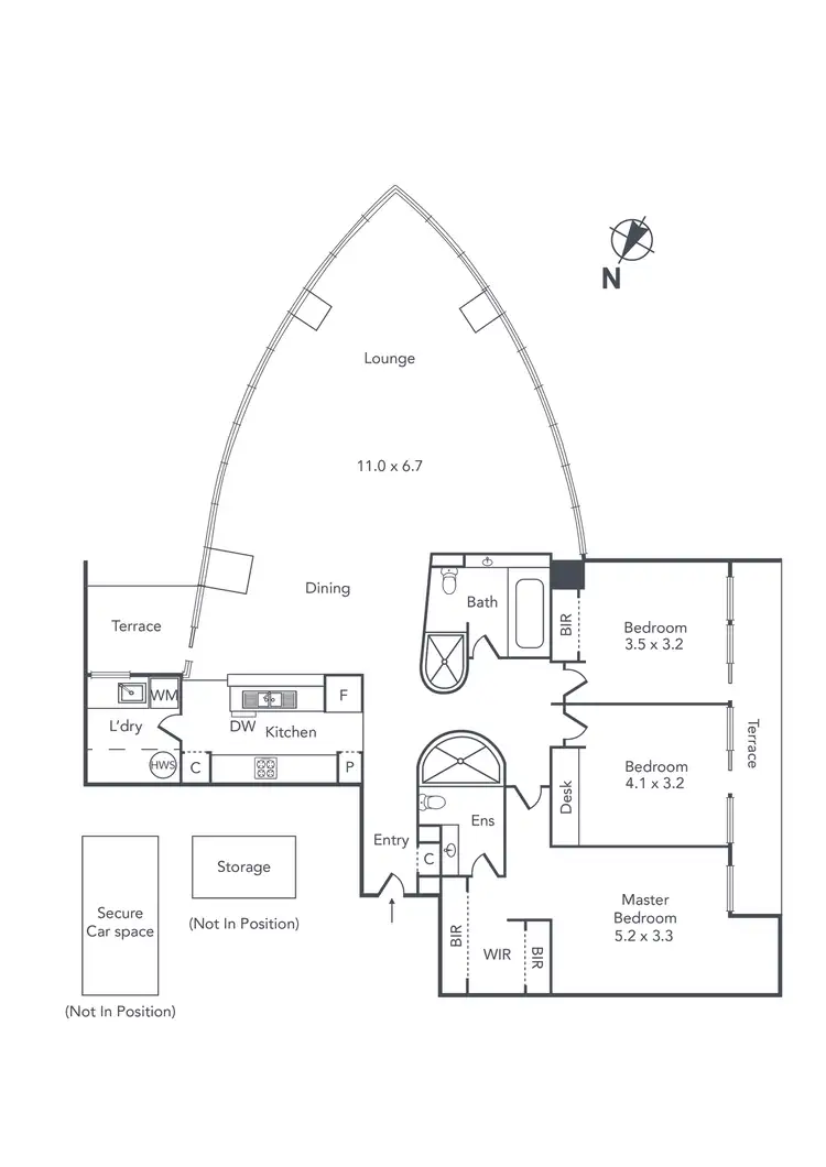 Floorplan of Homely apartment listing, 63/299 Queen Street, Melbourne VIC 3000