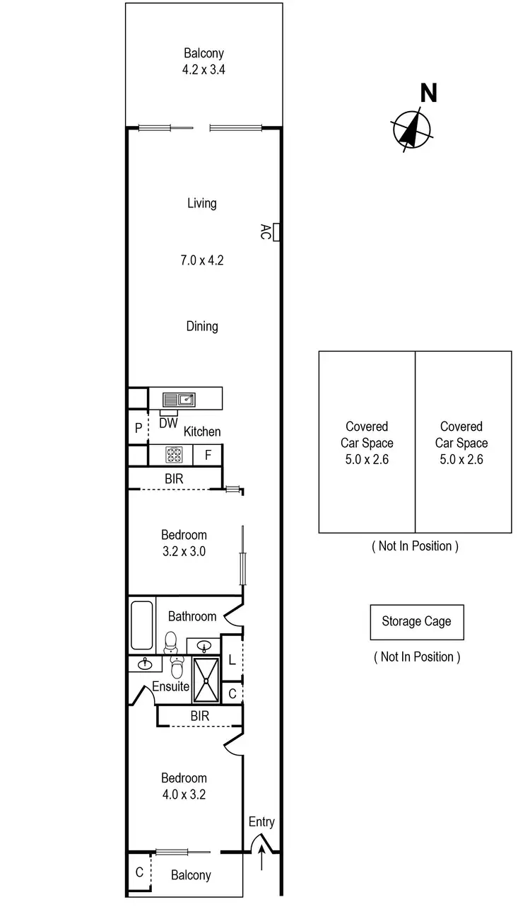Floorplan of Homely apartment listing, 703/163 Fitzroy Street, St Kilda VIC 3182