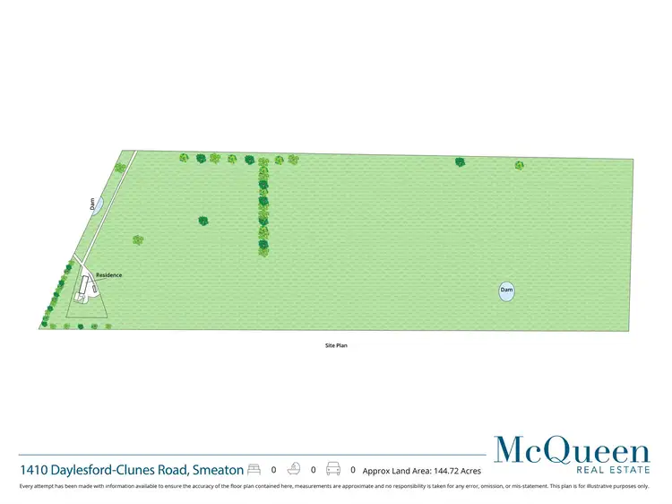 Floorplan of Homely land listing, 1410 Daylesford Clunes Road, Smeaton VIC 3364