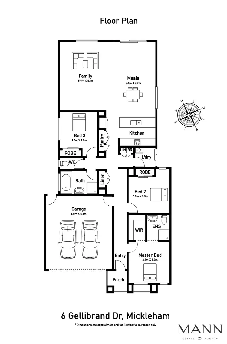 Floorplan of Homely house listing, 6 Gellibrand Drive, Mickleham VIC 3064