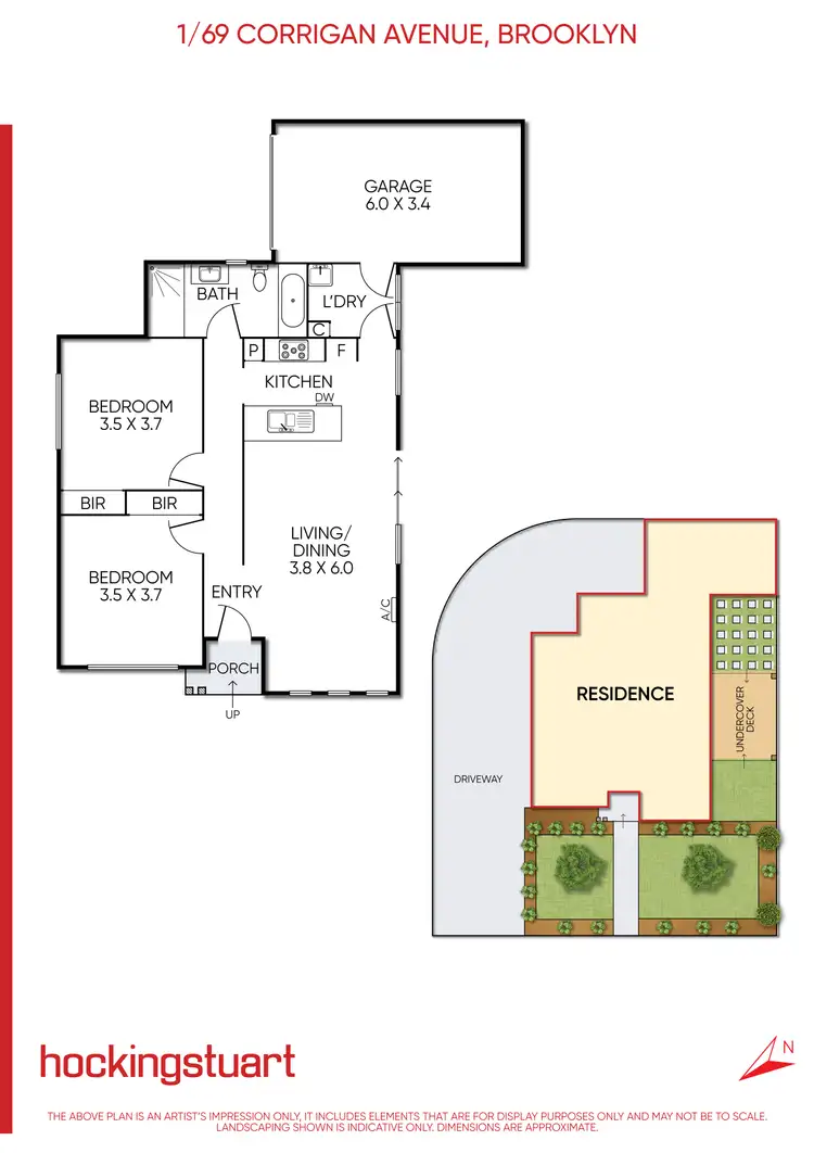 Floorplan of Homely unit listing, 1/69 Corrigan Avenue, Brooklyn VIC 3012