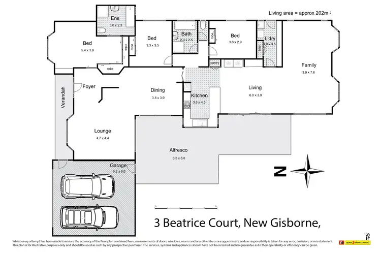 Floorplan of Homely house listing, 3 Beatrice Court, New Gisborne VIC 3438