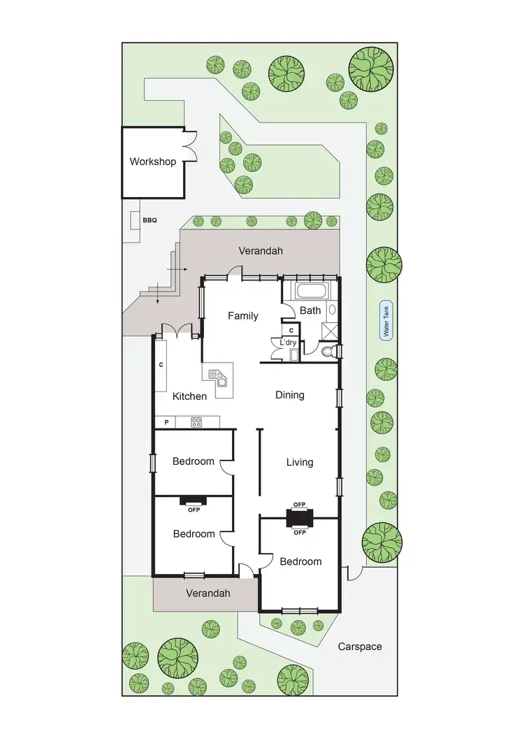 Floorplan of Homely house listing, 5 Buckley Street, Carnegie VIC 3163