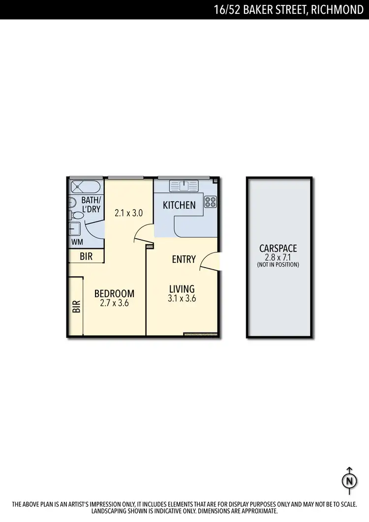Floorplan of Homely apartment listing, 16/52 Baker Street, Richmond VIC 3121