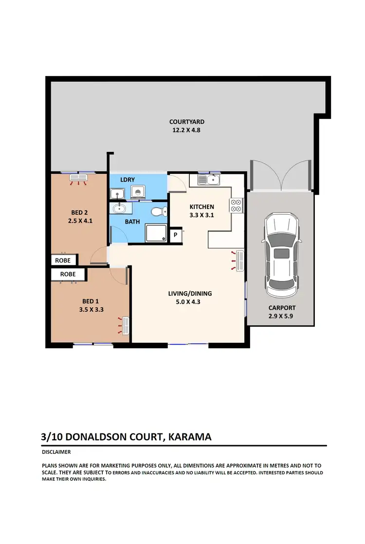 Floorplan of Homely unit listing, 3/10 Donaldson Court, Karama NT 812