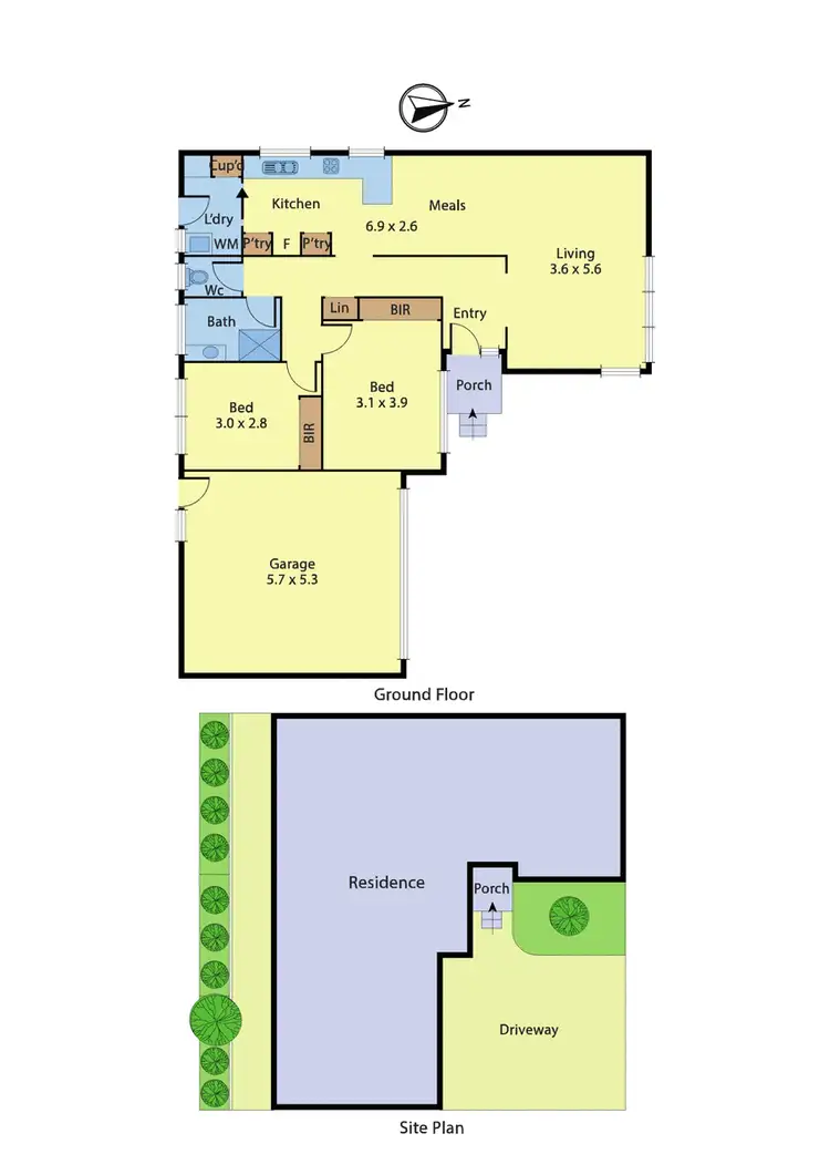 Floorplan of Homely unit listing, 3/69 Hawdon Street, Heidelberg VIC 3084