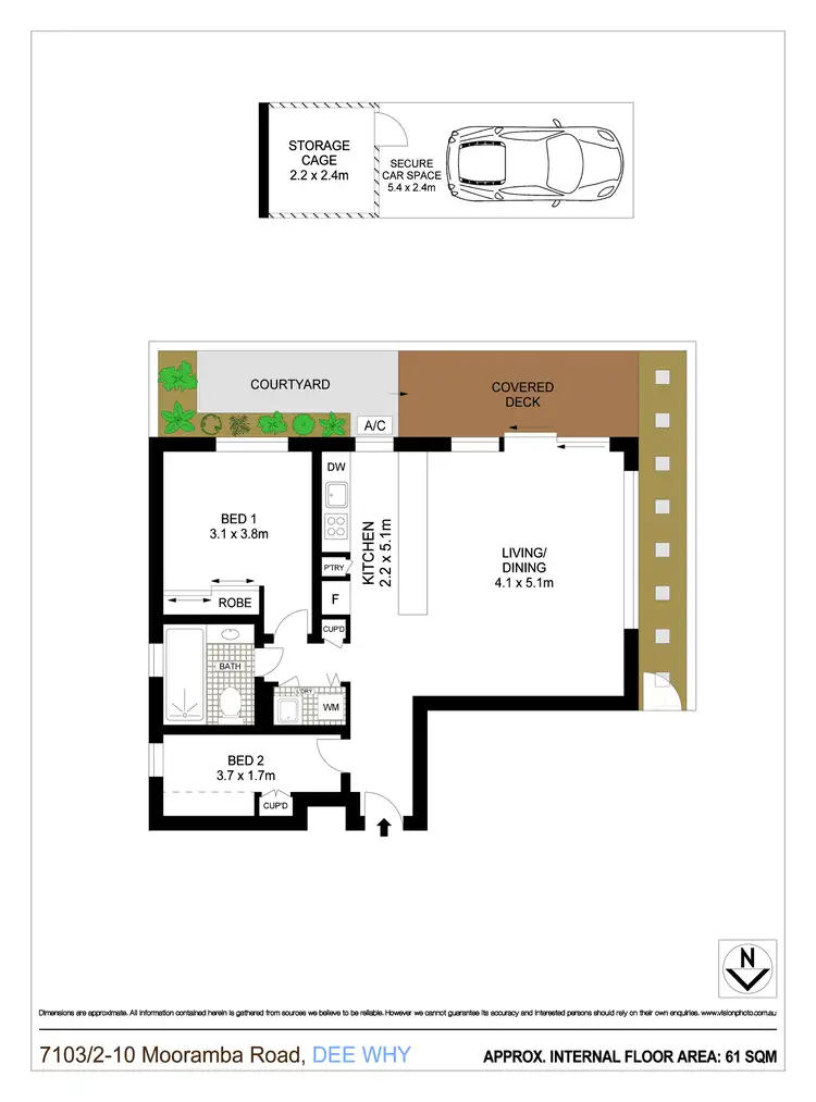 Floorplan of Homely apartment listing, 7103/2-10 Mooramba Road, Dee Why NSW 2099