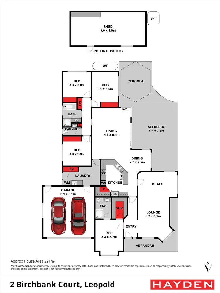 Floorplan of Homely house listing, 2 Birchbank Court, Leopold VIC 3224