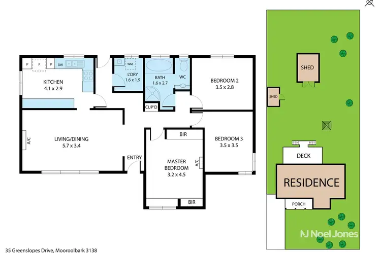 Floorplan of Homely house listing, 35 Greenslopes Drive, Mooroolbark VIC 3138