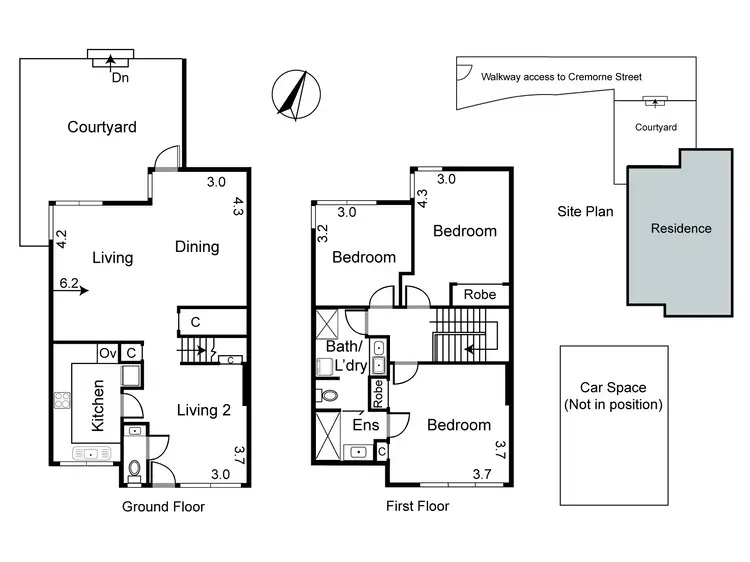 Floorplan of Homely townhouse listing, 5/45 Moor Street, Fitzroy VIC 3065