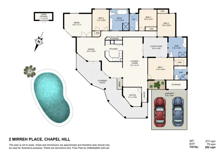 Floorplan of Homely house listing, 2 Mirreh Place, Chapel Hill QLD 4069
