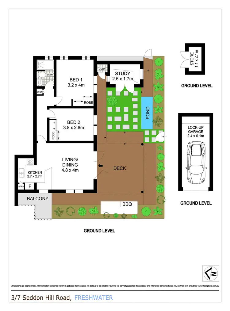 Floorplan of Homely apartment listing, 3/7 Seddon Hill Road, Freshwater NSW 2096