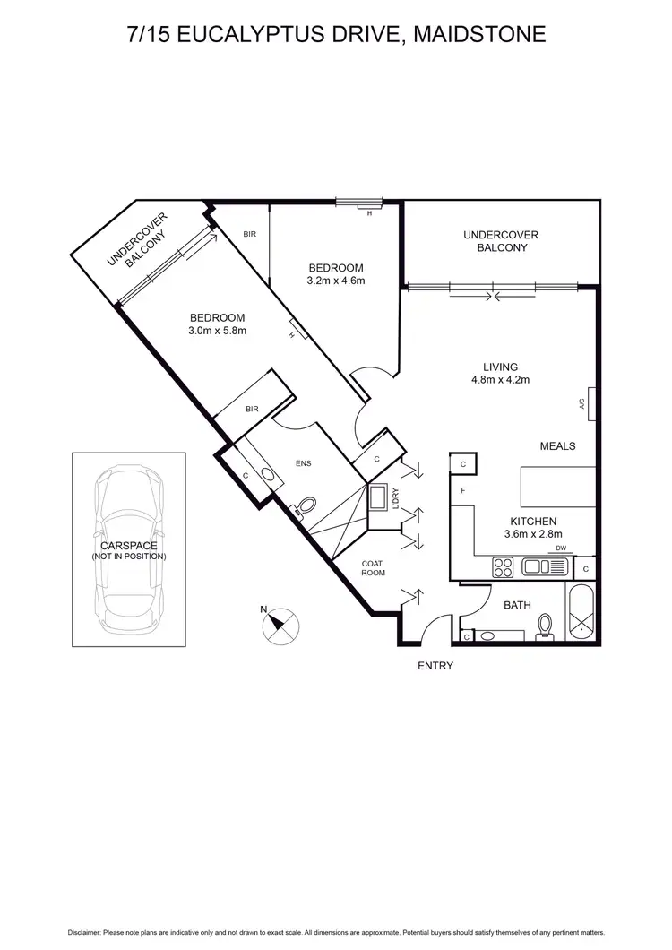 Floorplan of Homely apartment listing, 7/15 Eucalyptus Drive, Maidstone VIC 3012