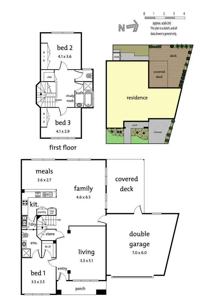 Floorplan of Homely townhouse listing, 1A Talbot Street, Mitcham VIC 3132
