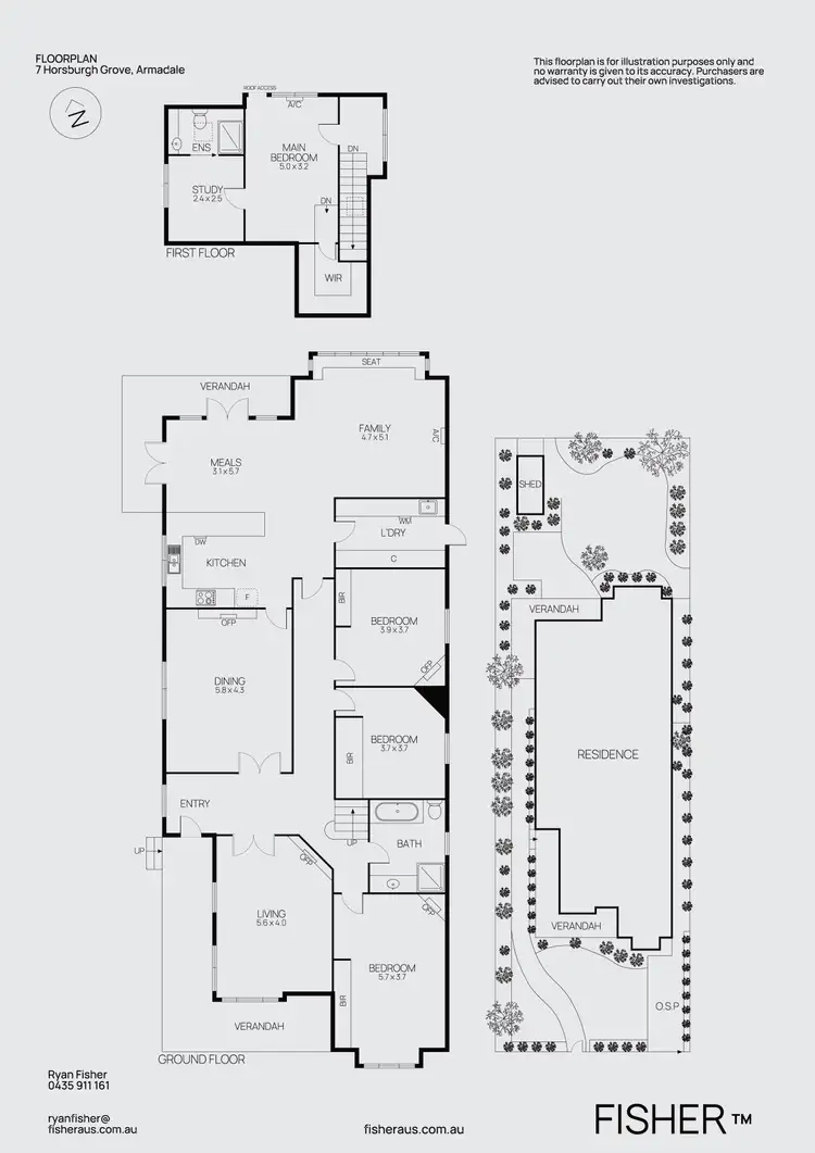 Floorplan of Homely house listing, 7 Horsburgh Grove, Armadale VIC 3143