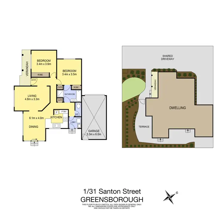 Floorplan of Homely unit listing, 1/31 Santon Street, Greensborough VIC 3088