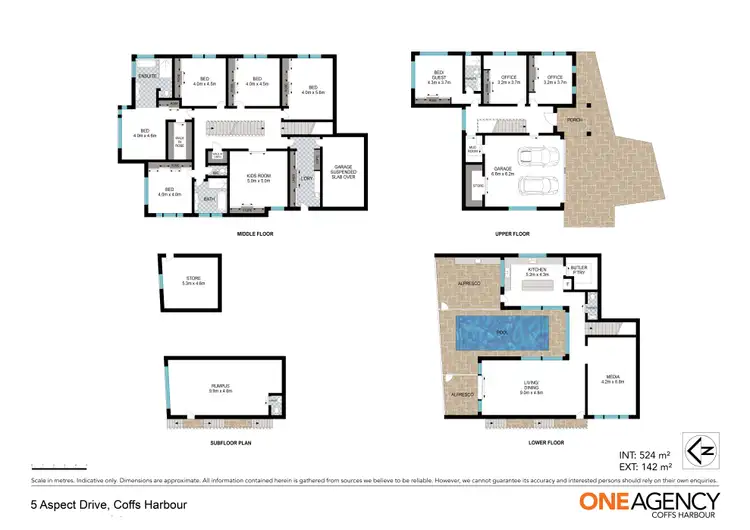 Floorplan of Homely house listing, 5 Aspect Drive, Coffs Harbour NSW 2450