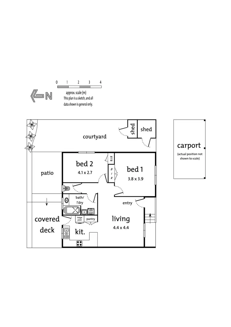 Floorplan of Homely unit listing, 4/66 Warrandyte Road, Ringwood VIC 3134