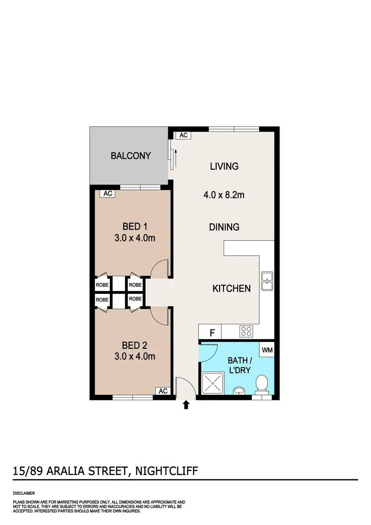 Floorplan of Homely apartment listing, 15/89 Aralia Street, Rapid Creek NT 810