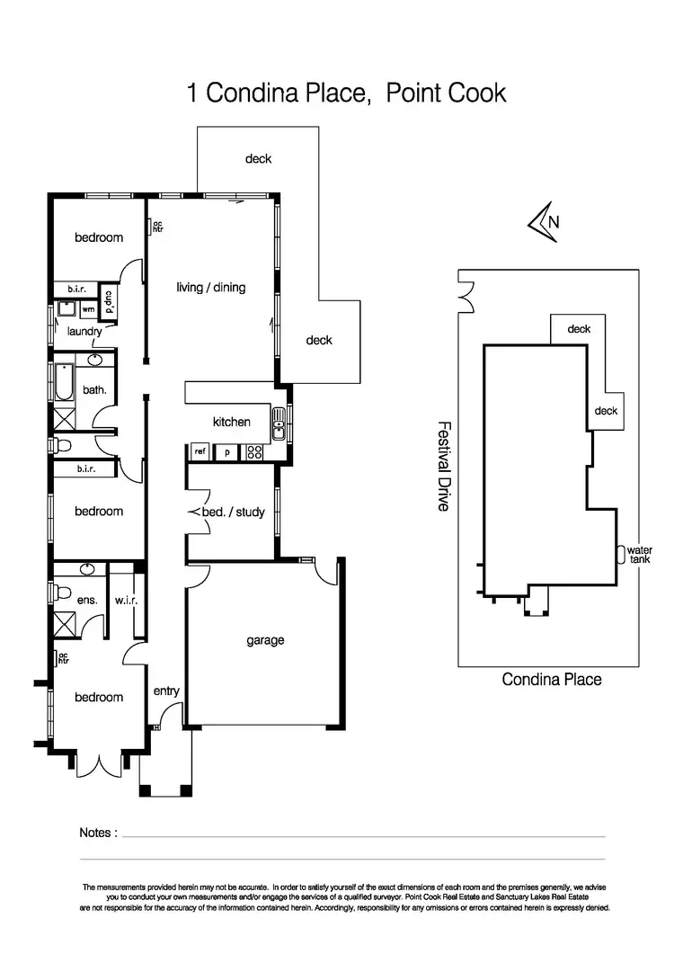 Floorplan of Homely house listing, 1 Condina Place, Point Cook VIC 3030