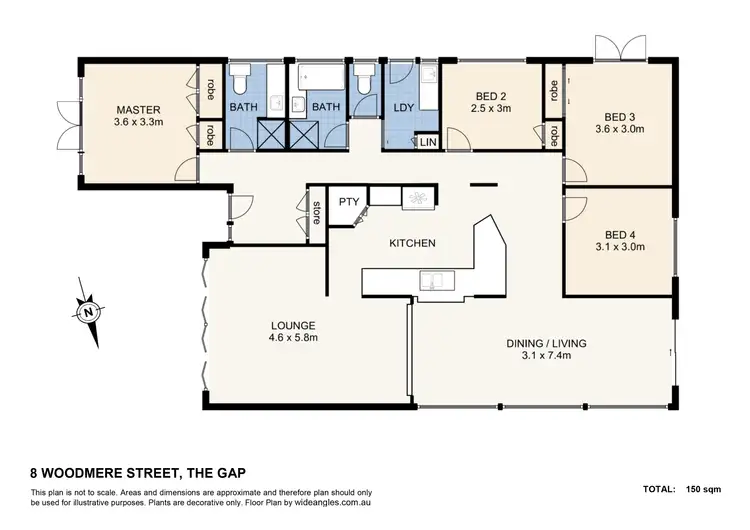 Floorplan of Homely house listing, 8 Woodmere Street, The Gap QLD 4061