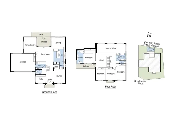 Floorplan of Homely house listing, 6 Sundowner Place, Sanctuary Lakes VIC 3030