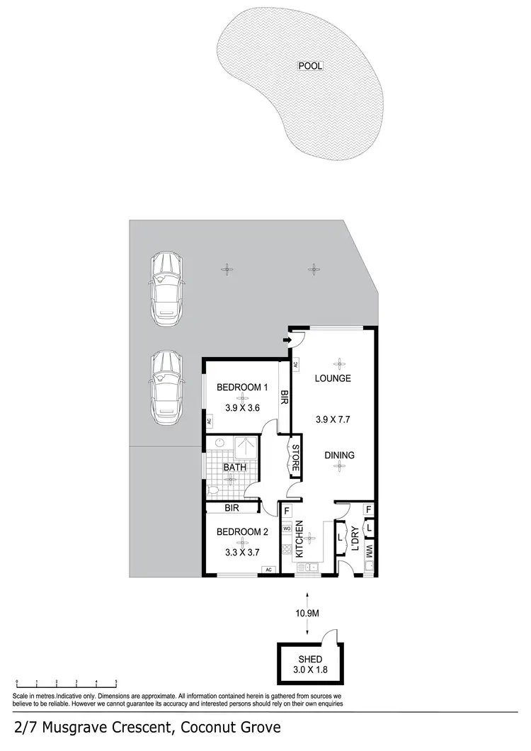 Floorplan of Homely unit listing, 2/7 Musgrave Crescent, Coconut Grove NT 810