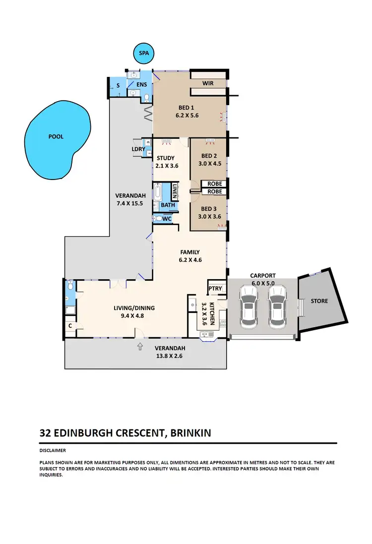 Floorplan of Homely house listing, 32 Edinburgh Crescent, Brinkin NT 810