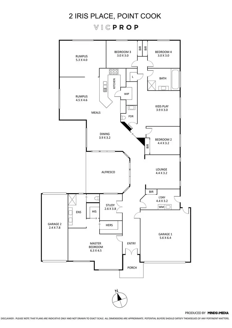 Floorplan of Homely house listing, 2 Iris Place, Point Cook VIC 3030