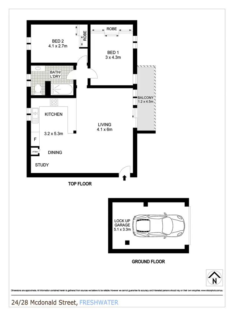 Floorplan of Homely apartment listing, 24/28 Mcdonald Street, Freshwater NSW 2096