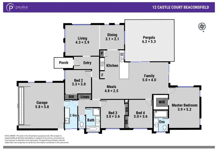 Floorplan of Homely house listing, 12 Castle Court, Beaconsfield VIC 3807