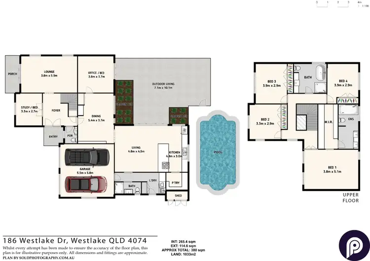 Floorplan of Homely house listing, 186 Westlake Drive, Westlake QLD 4074