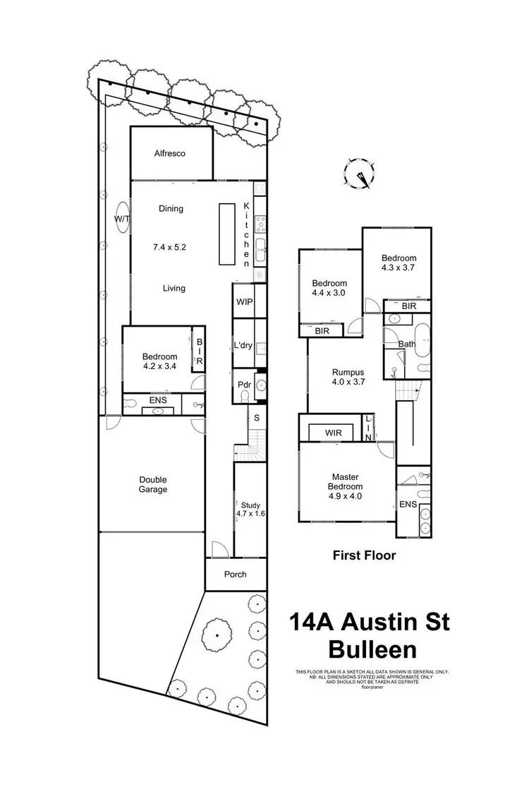 Floorplan of Homely house listing, 14A Austin Street, Bulleen VIC 3105