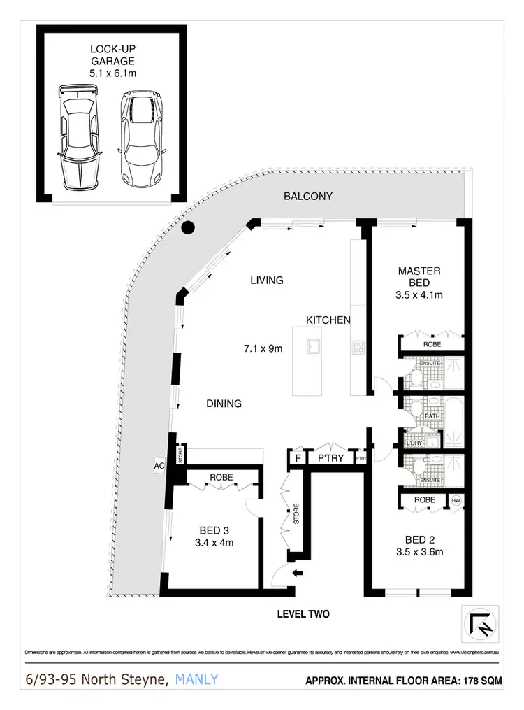 Floorplan of Homely apartment listing, 6/93-95 North Steyne, Manly NSW 2095