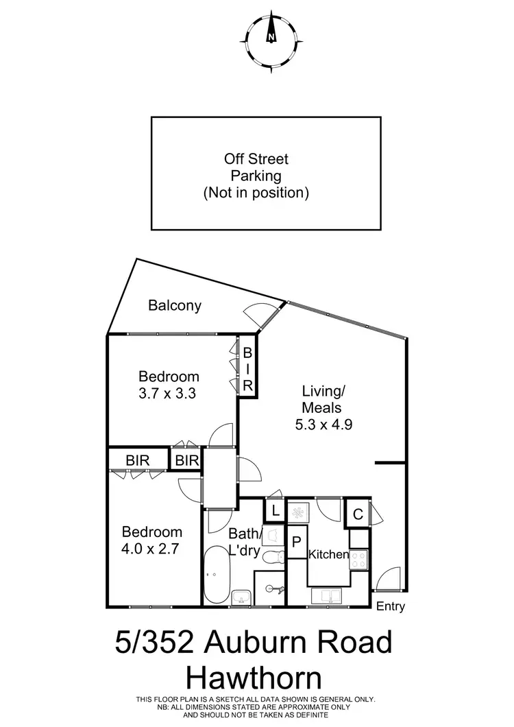 Floorplan of Homely apartment listing, 5/352 Auburn Road, Hawthorn VIC 3122