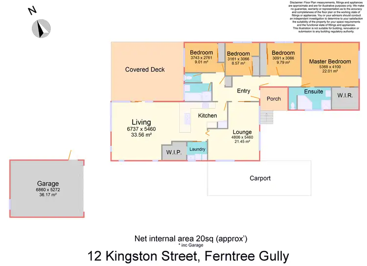 Floorplan of Homely house listing, 12 Kingston Street, Ferntree Gully VIC 3156