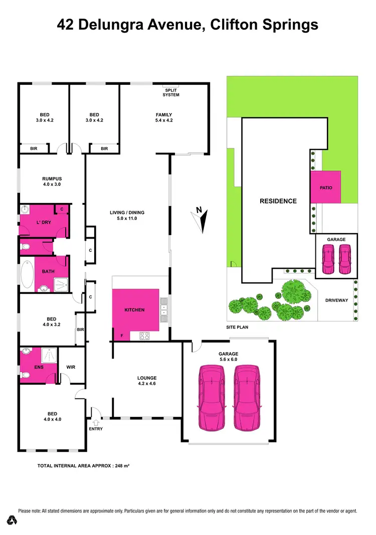 Floorplan of Homely house listing, 42 Delungra Avenue, Clifton Springs VIC 3222