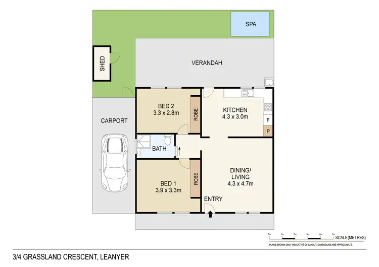 Floorplan of Homely semi-detached listing, 3/4 Grassland Crescent, Leanyer NT 812