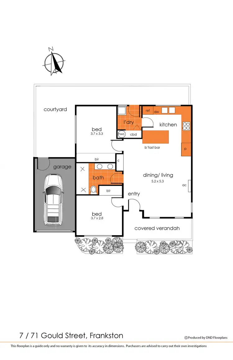 Floorplan of Homely unit listing, 7/71 Gould Street, Frankston VIC 3199