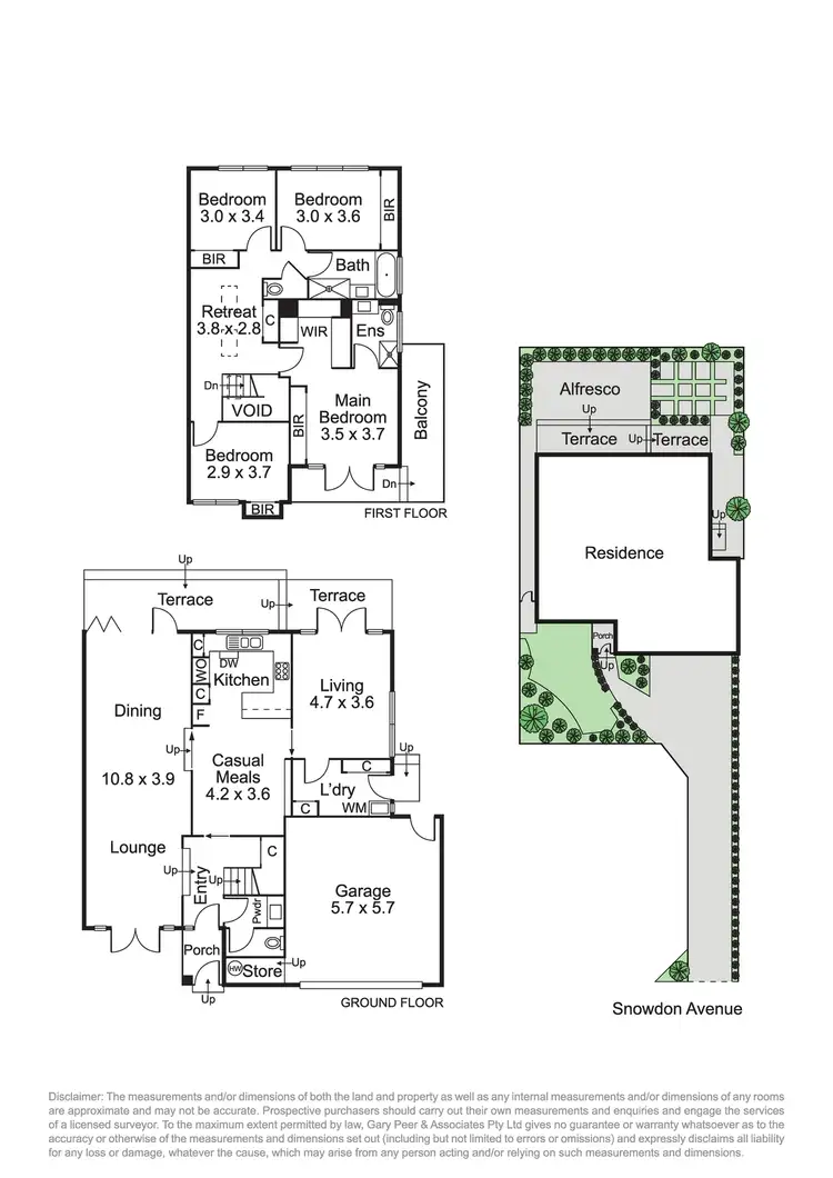 Floorplan of Homely townhouse listing, 58B Snowdon Avenue, Caulfield VIC 3162